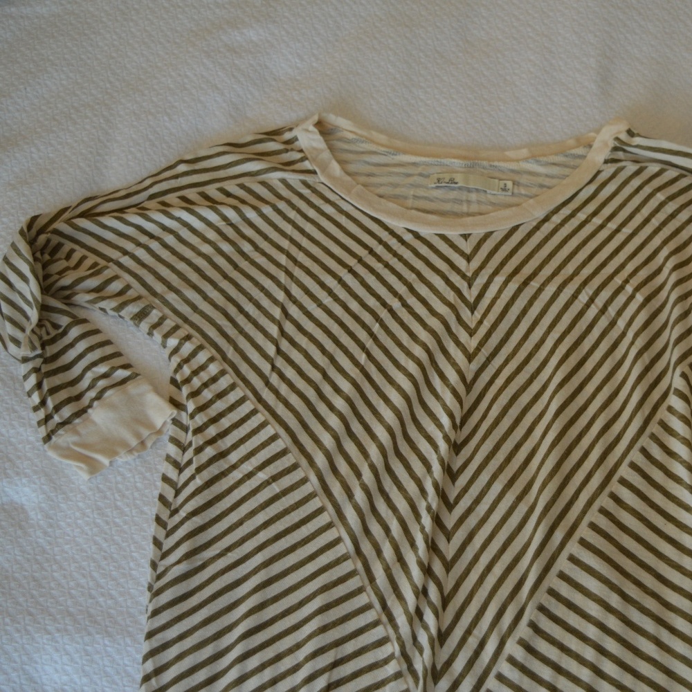 Three quarter striped tee